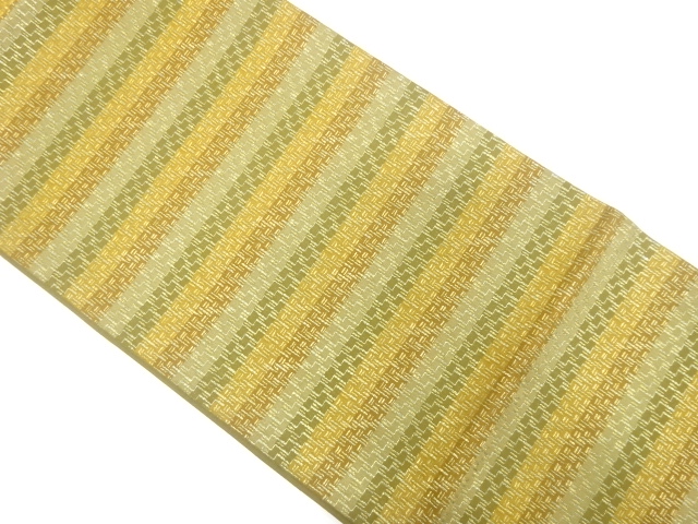 JAPANESE FUKURO OBI / WOVEN ABSTRACT & STRIPE